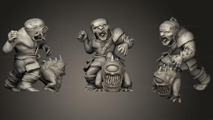 Figurines heroes, monsters and demons (Squig Herder2, STKM_1223) 3D models for cnc